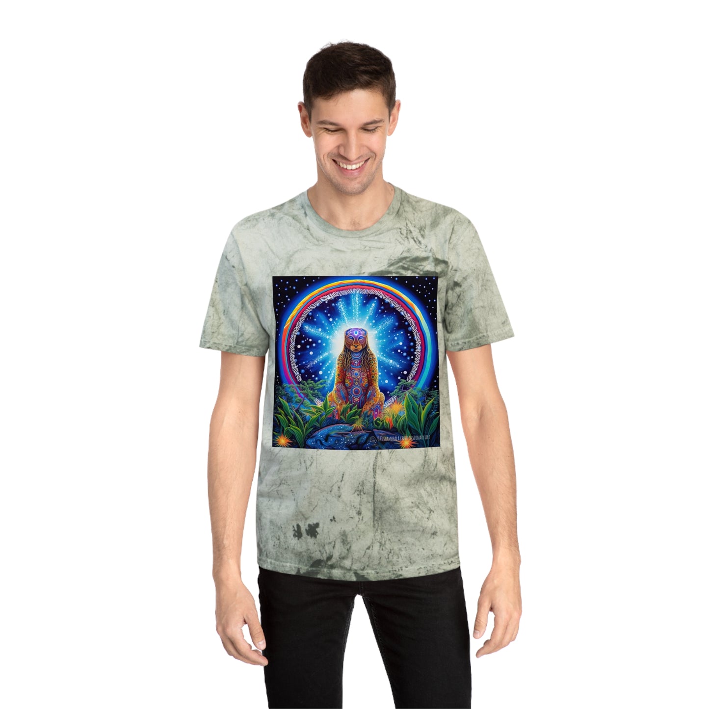 Cosmic Jaguar-Vibrant Spirit Unisex Color Blast T-Shirt