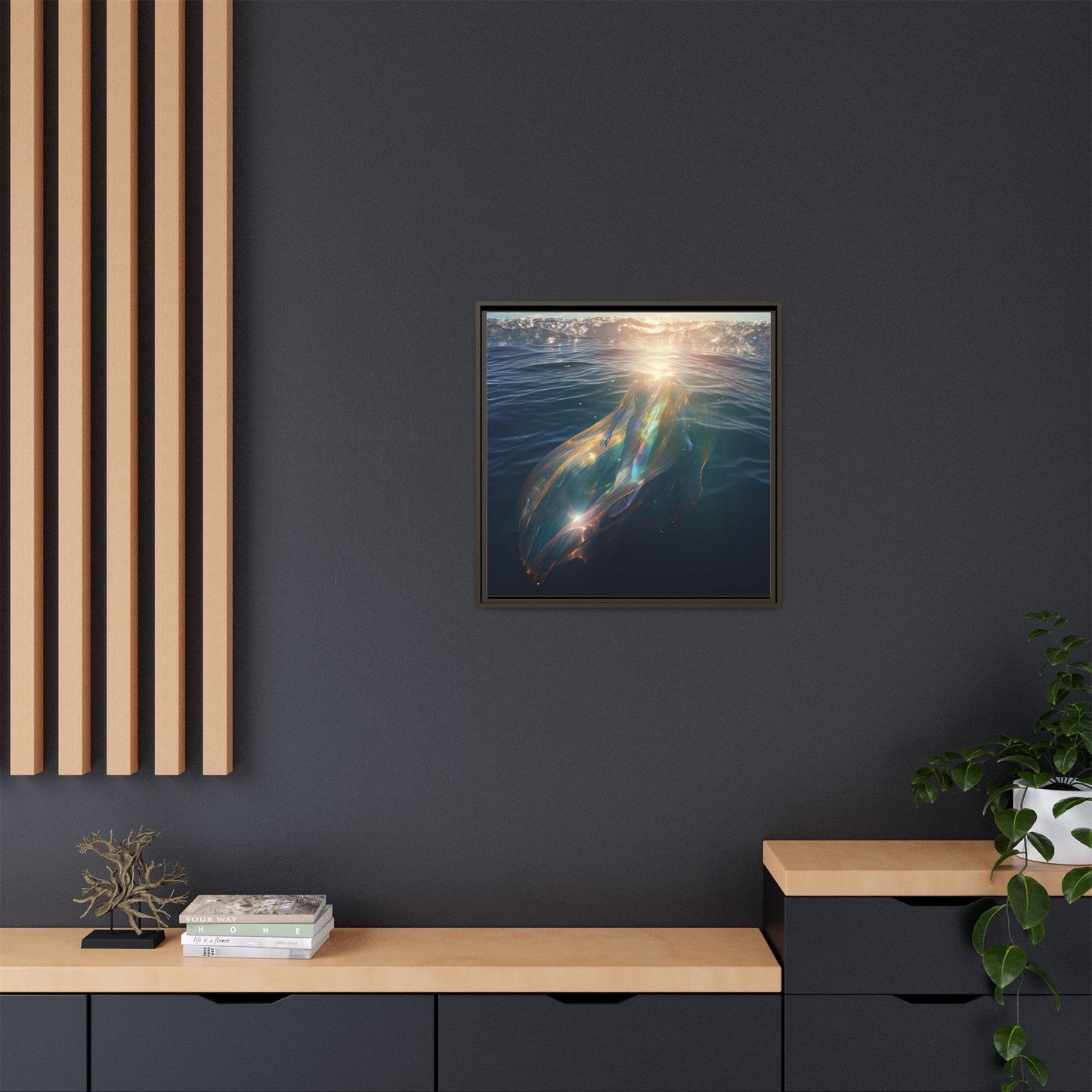 Water of Light-Framed Matte Canvas Print