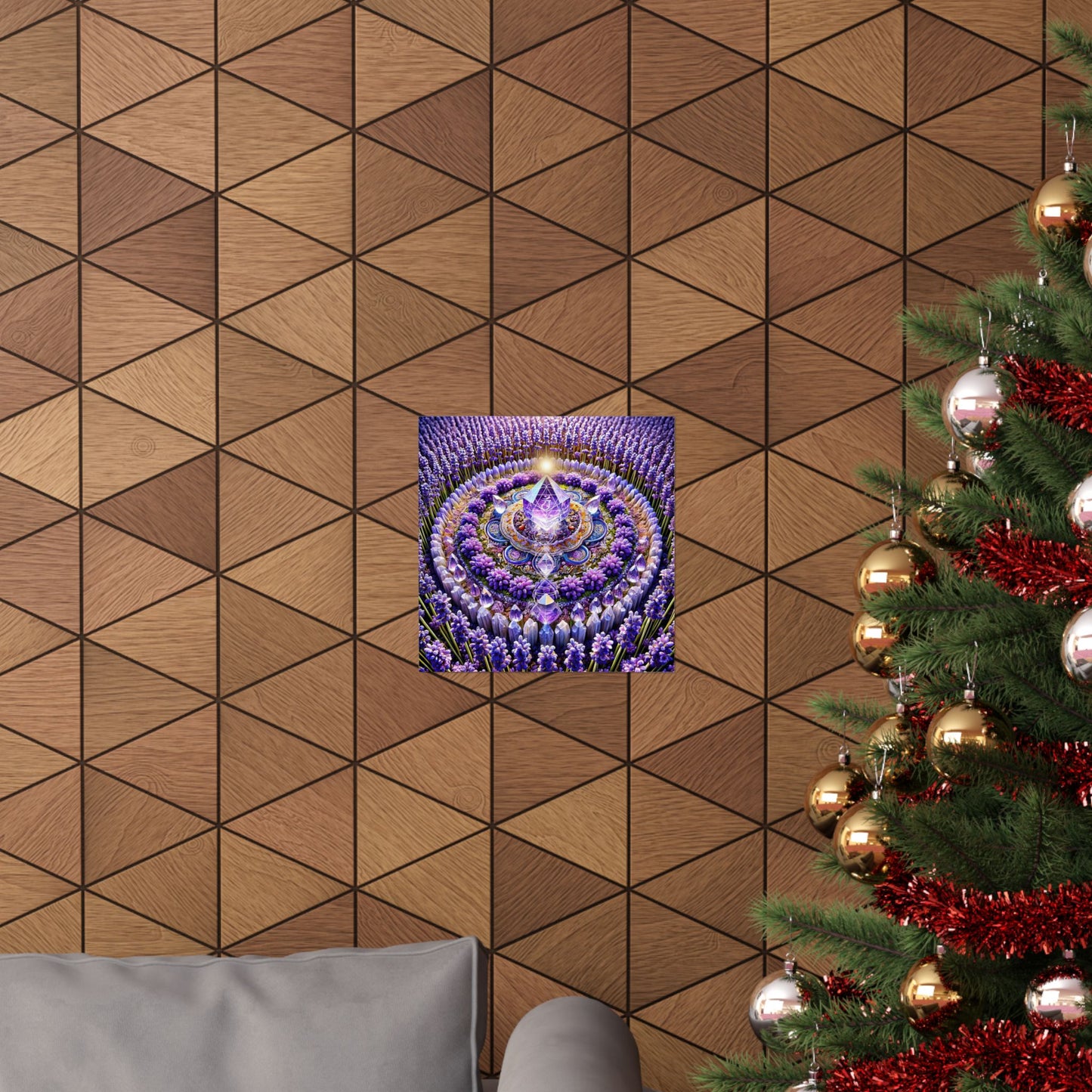 Violet Flame and Lavender Mandala-High Quality Museum Grade Print