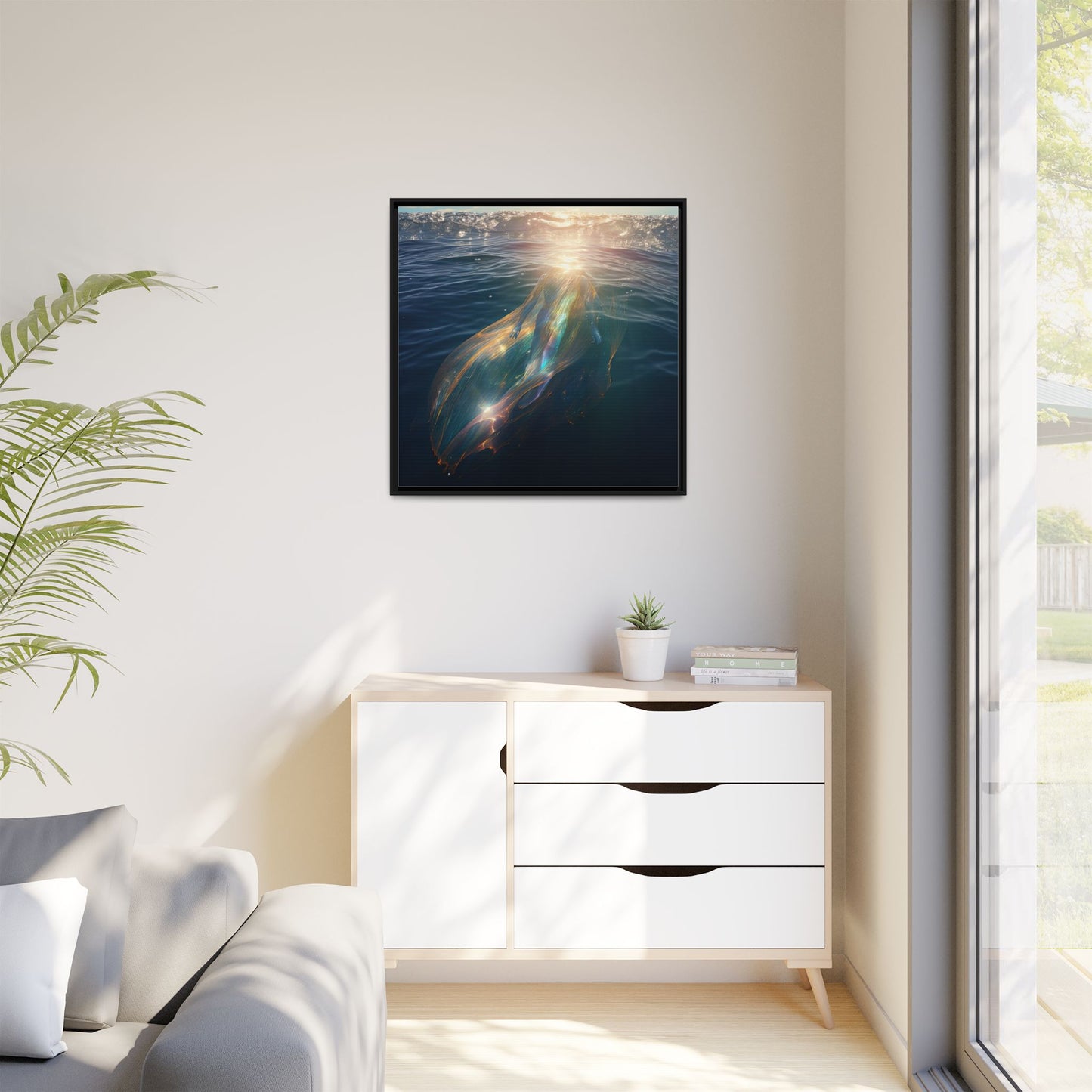 Water of Light-Framed Matte Canvas Print