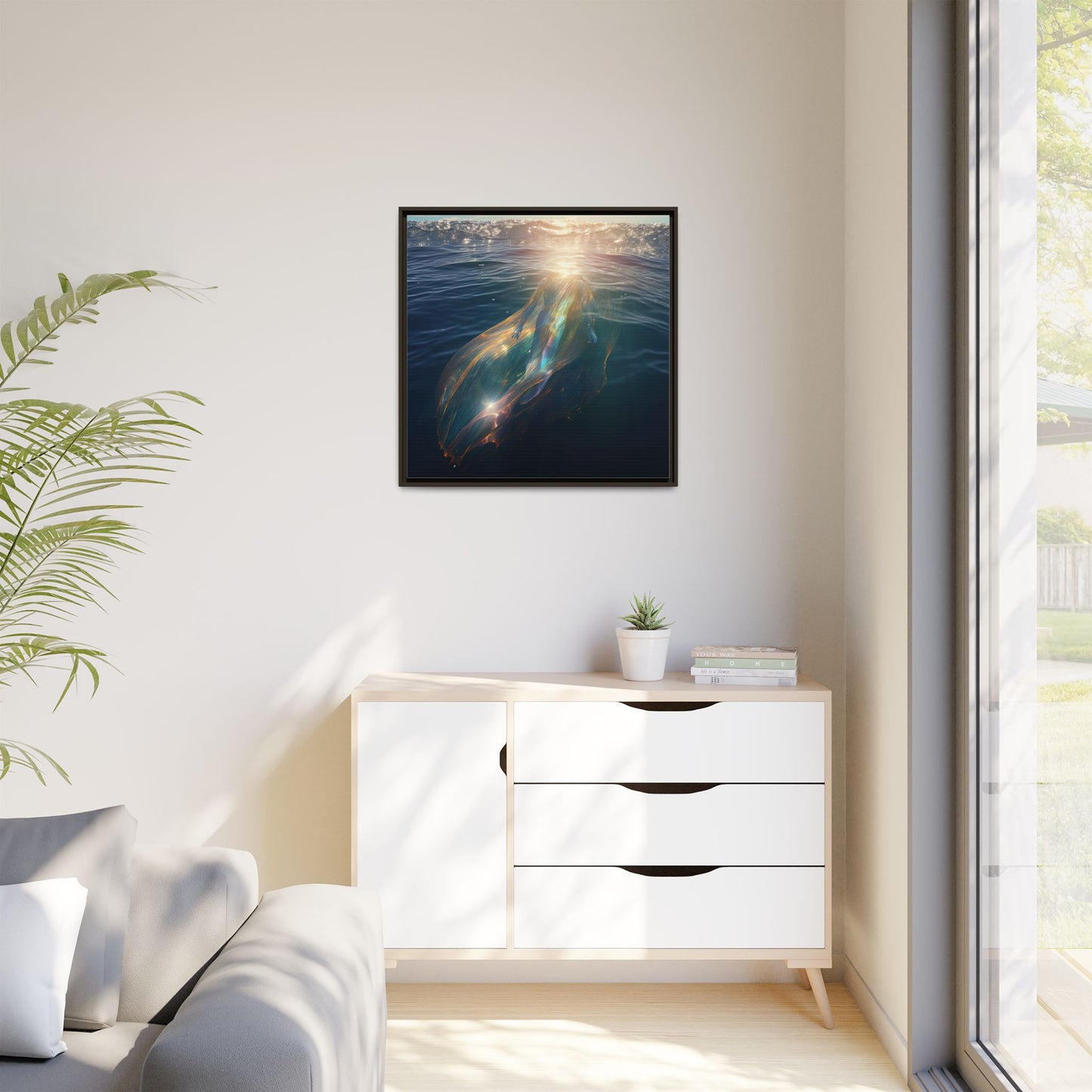 Water of Light-Framed Matte Canvas Print