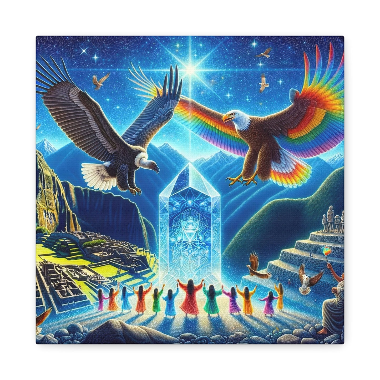 Eagle and Condor Prophecy Canvas Art