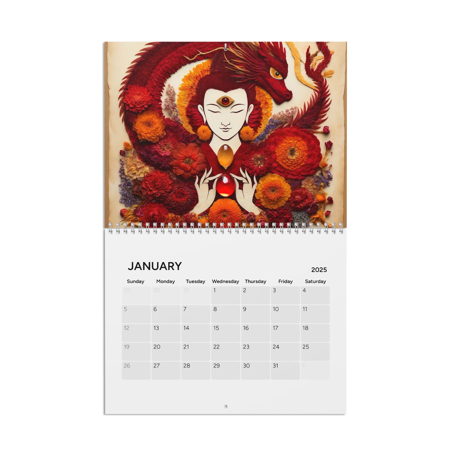 Shambhala Light Visionary Art "CHAKRA DRAGON" Calendar 2026