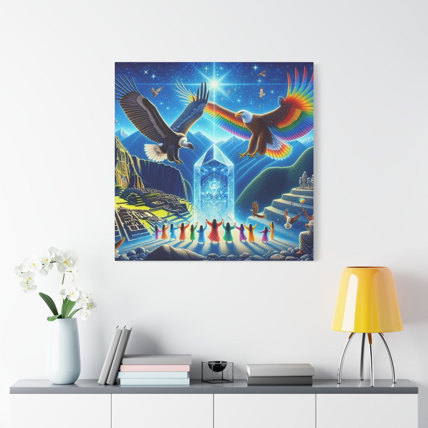 Eagle and Condor Prophecy Canvas Art