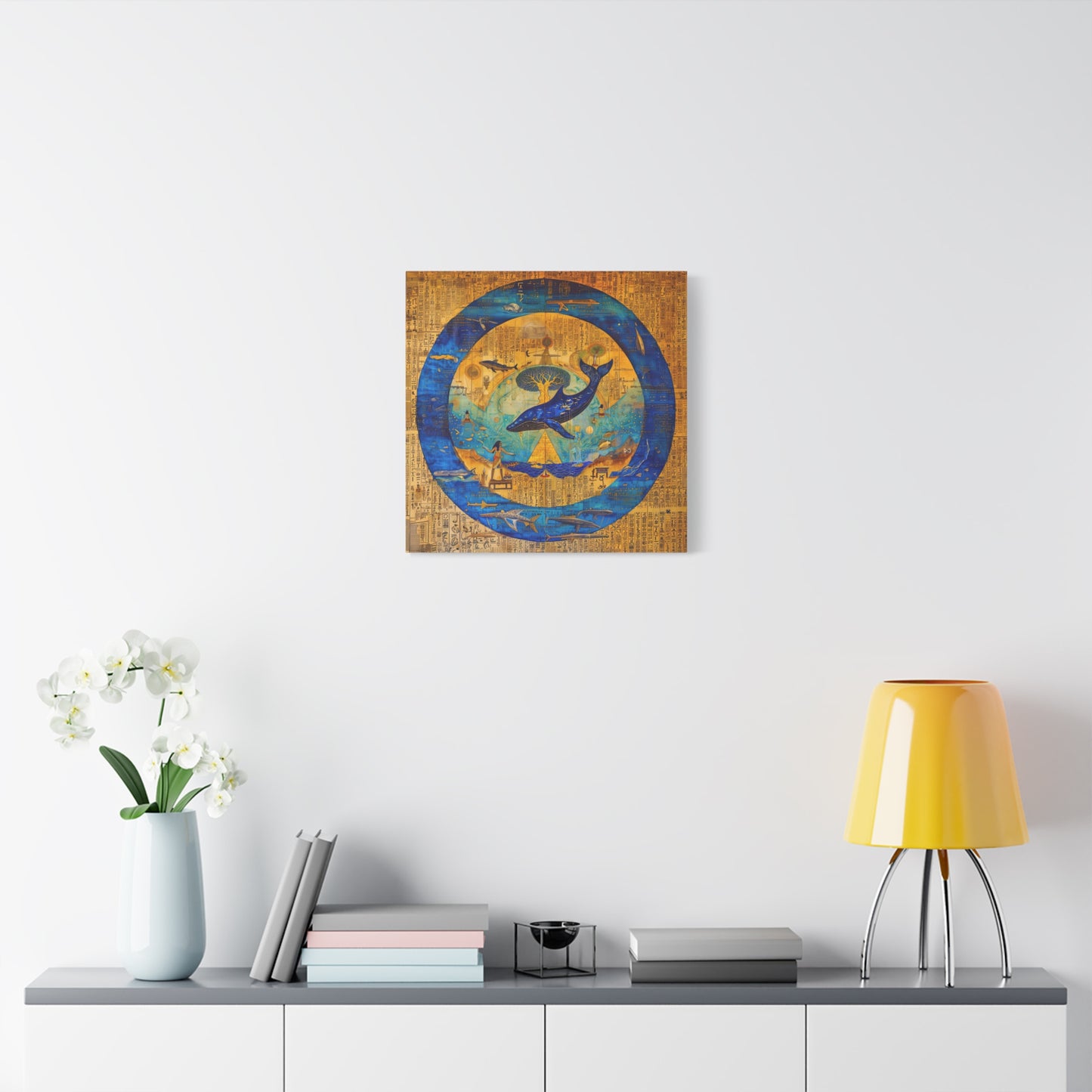 Star Whale and Tree of Life -Matte Canvas Print