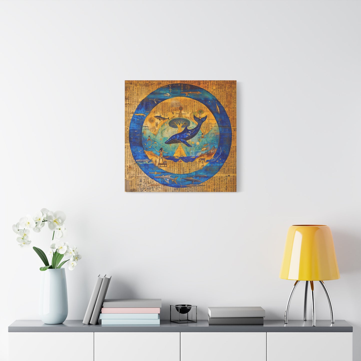 Star Whale and Tree of Life -Matte Canvas Print