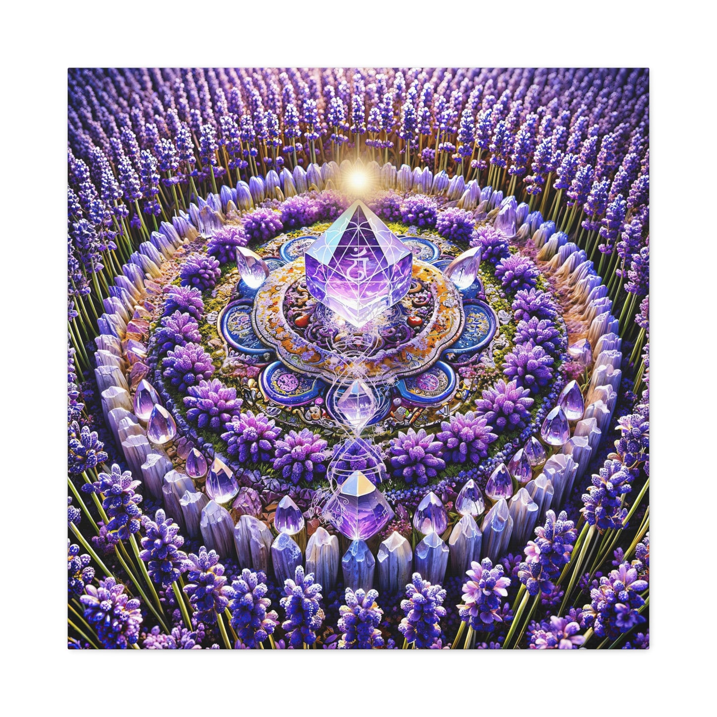 Sacred Violet Flame&Lavender Mandala-Matte Canvas Art