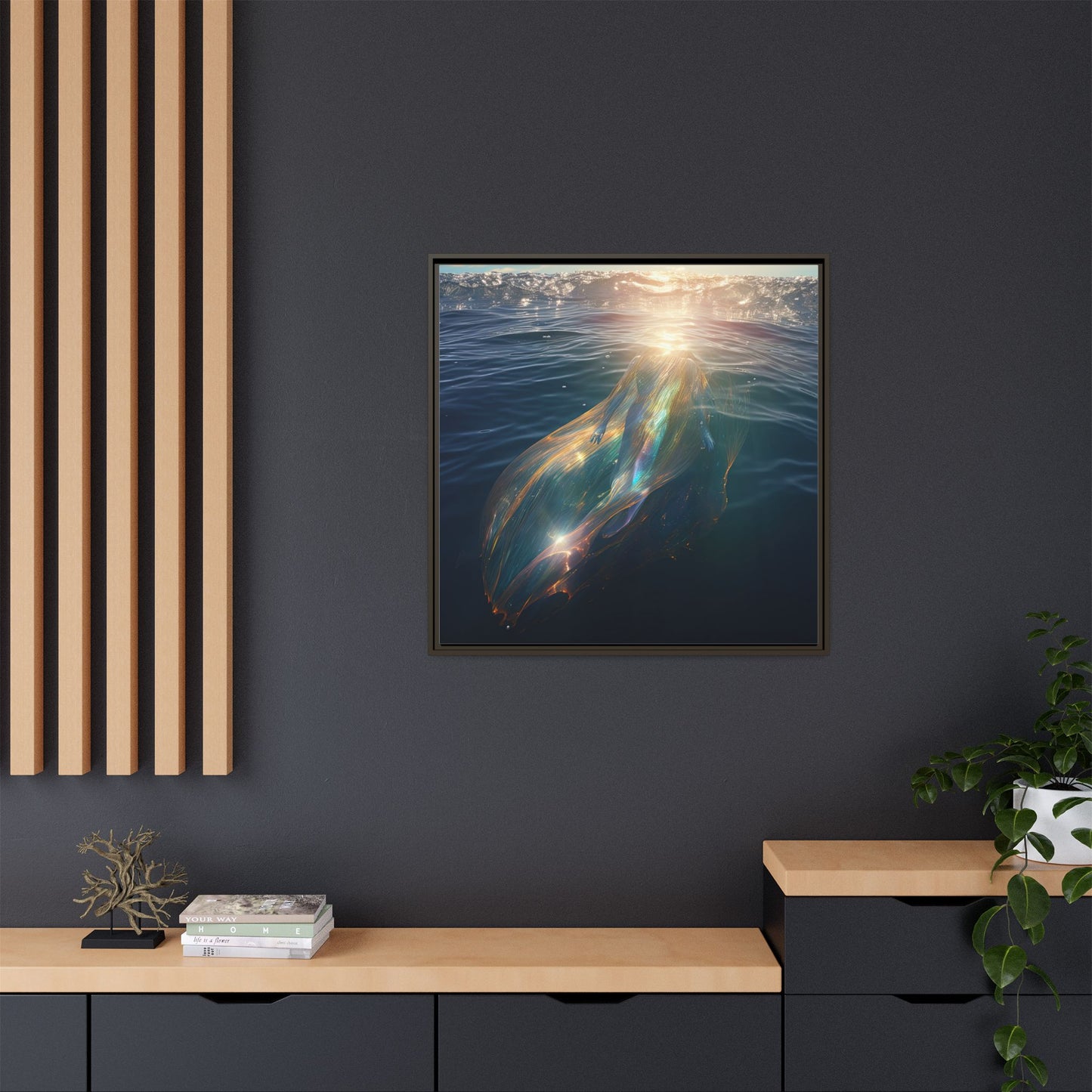 Water of Light-Framed Matte Canvas Print