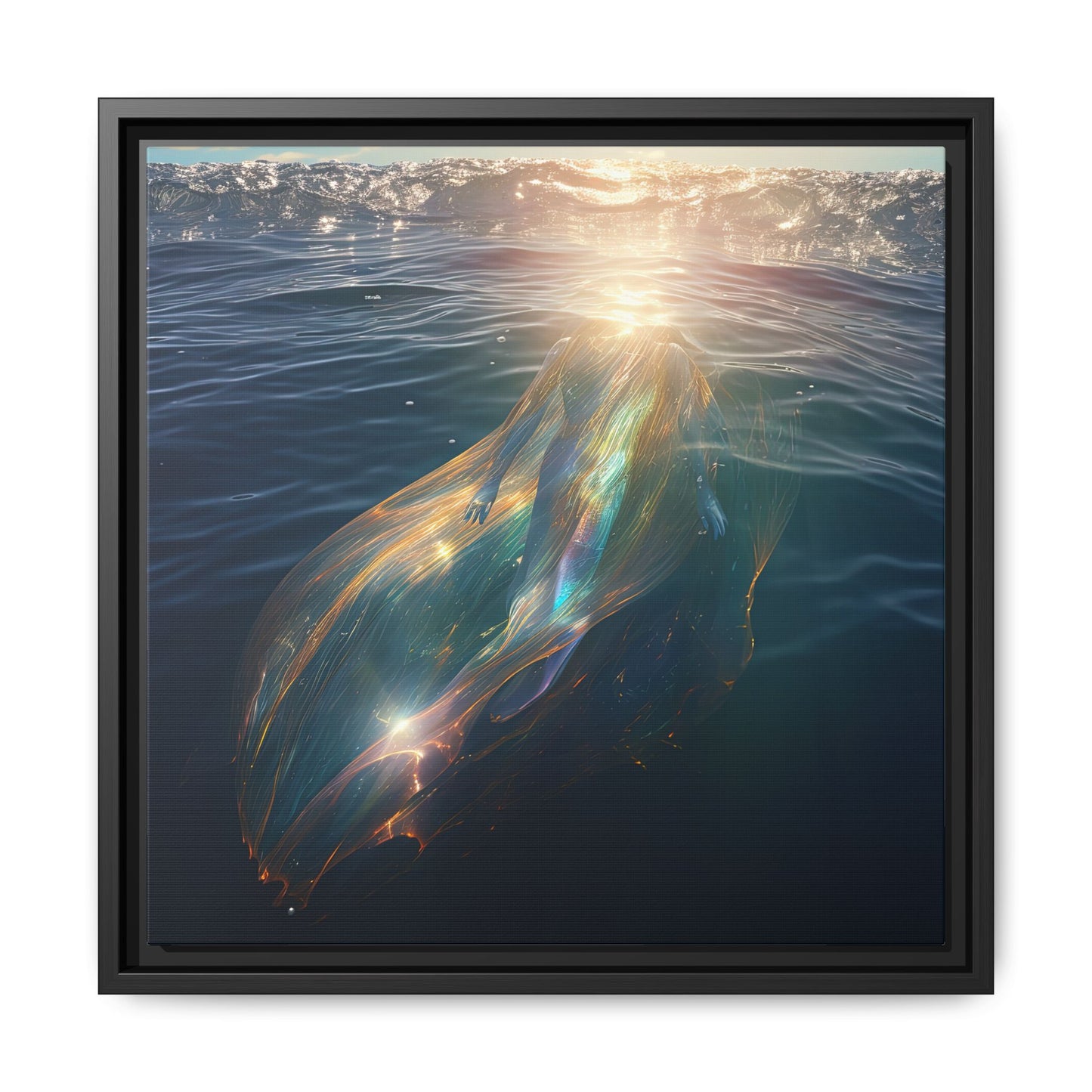 Water of Light-Framed Matte Canvas Print