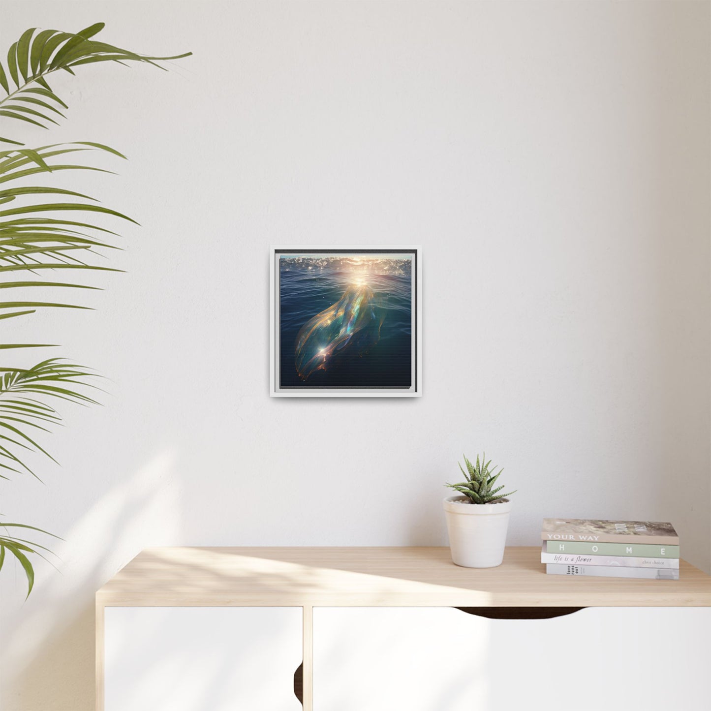 Water of Light-Framed Matte Canvas Print