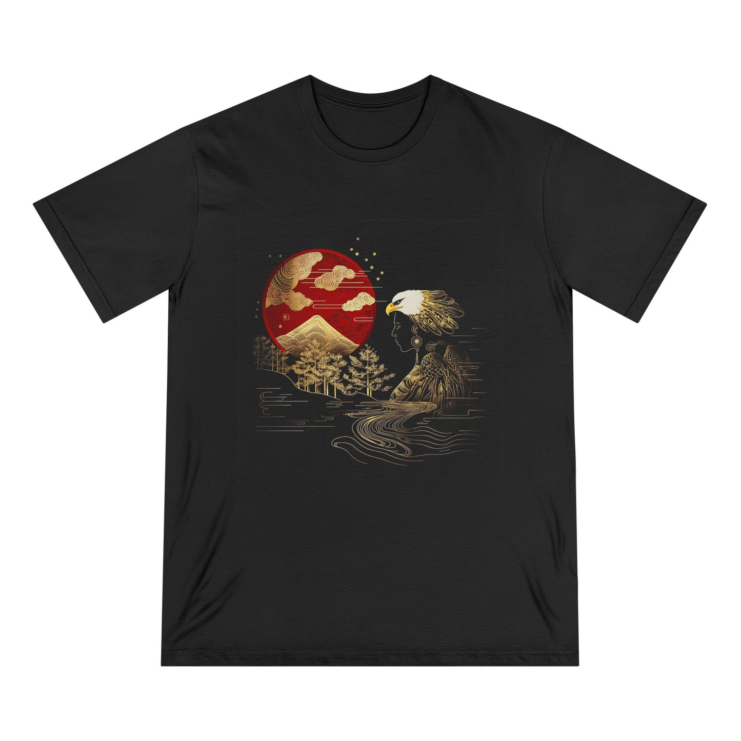 The Golden Eagle& Sun-Unisex 100% Organic Cotton T-Shirt