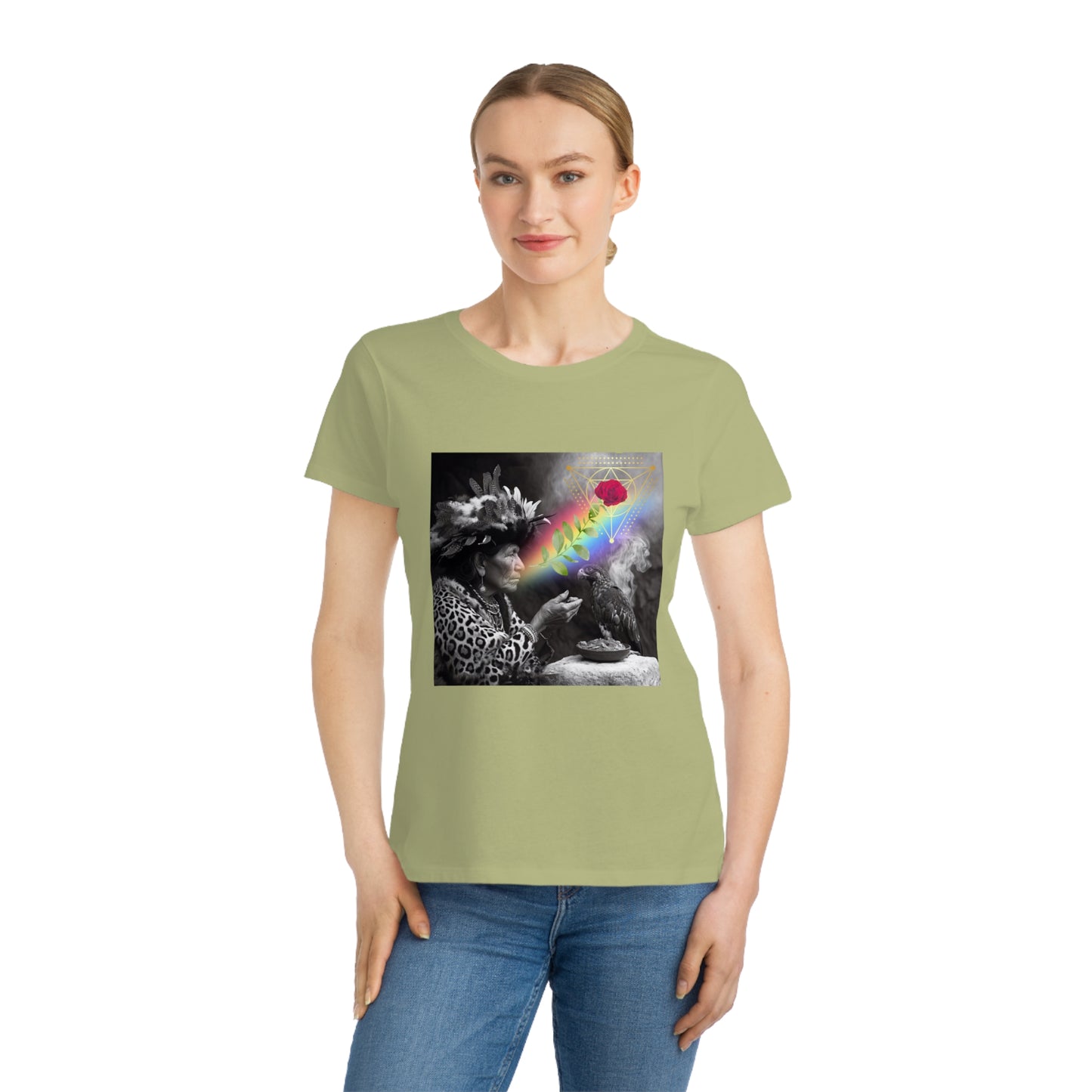 Vision of the Medicine Woman-Women's 100%organic cotton T-Shirt -