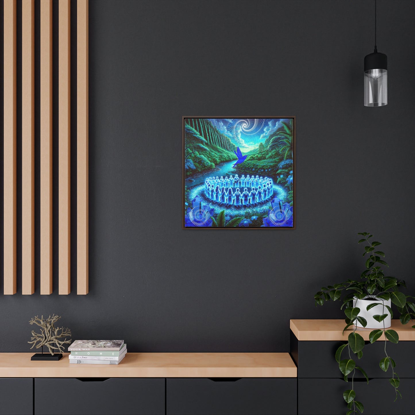 The Song of the Blue Hummingbird-Canvas Wrap