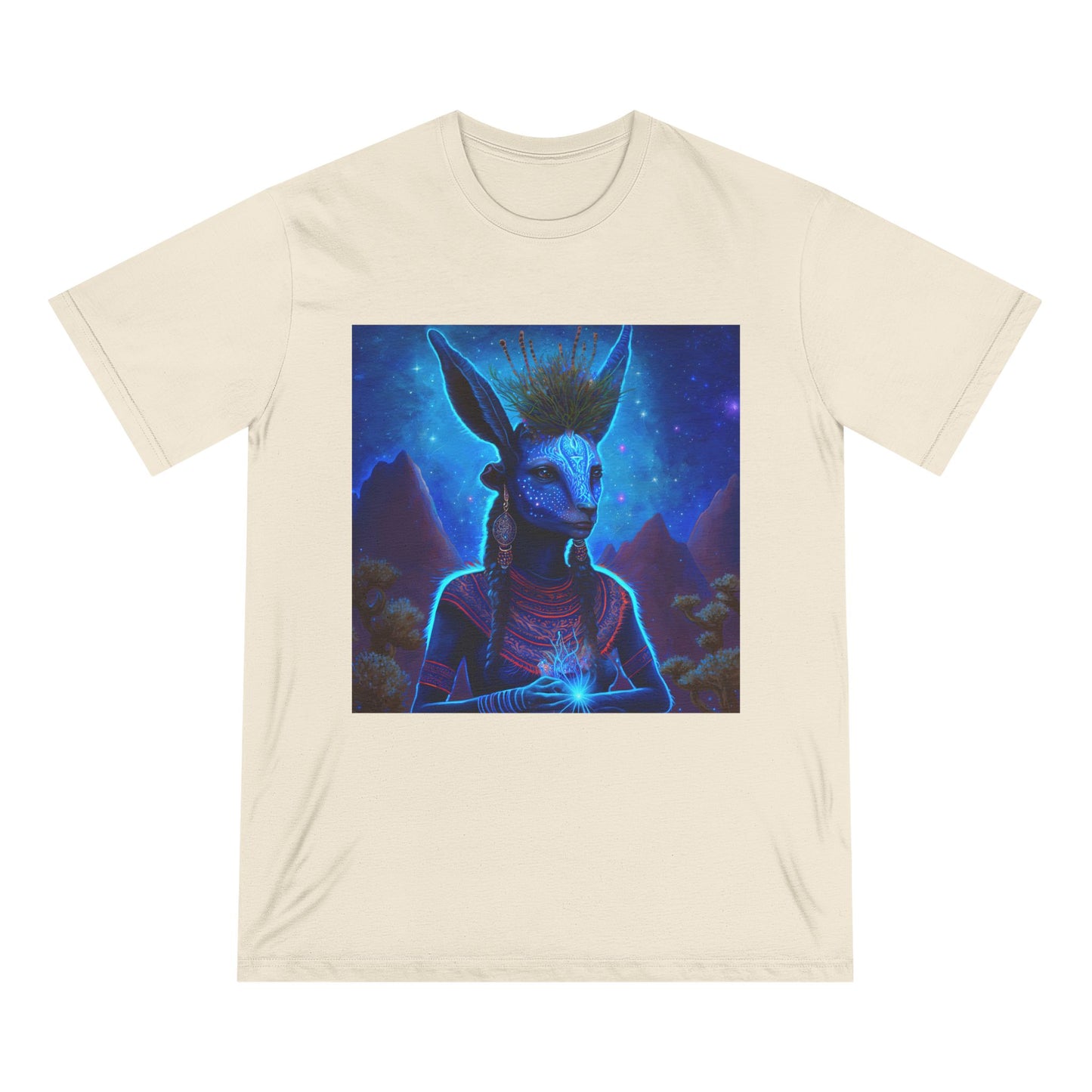 Sacred Blue Deer- 100% Organic Cotton T- Shitrs