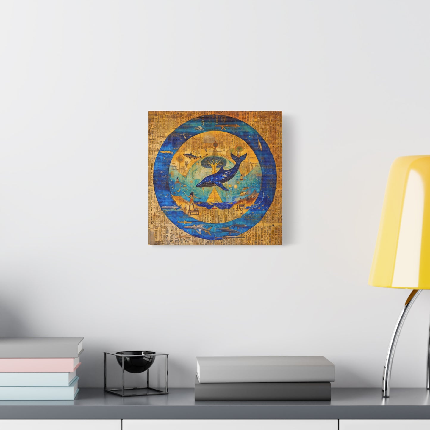 Star Whale and Tree of Life -Matte Canvas Print