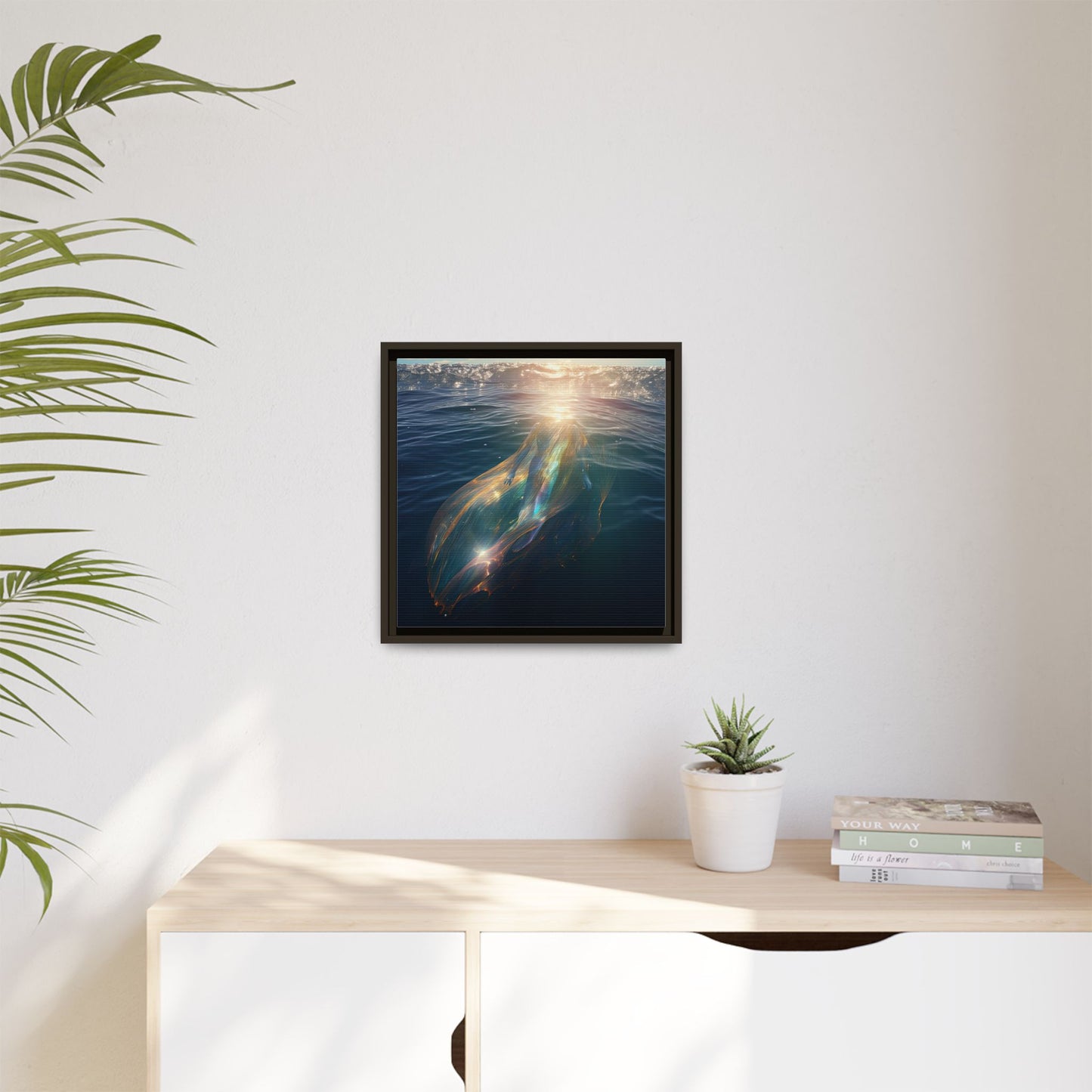 Water of Light-Framed Matte Canvas Print