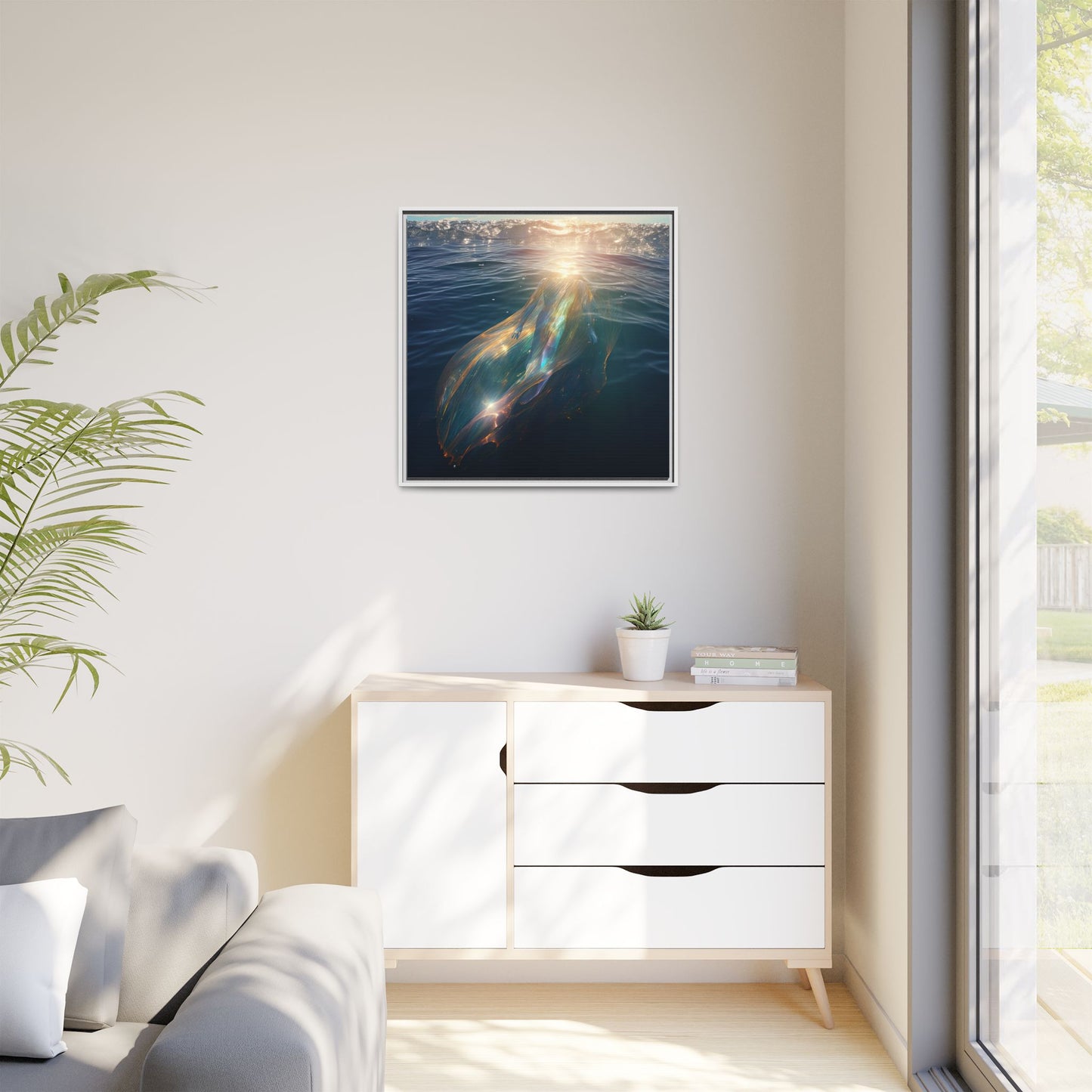 Water of Light-Framed Matte Canvas Print