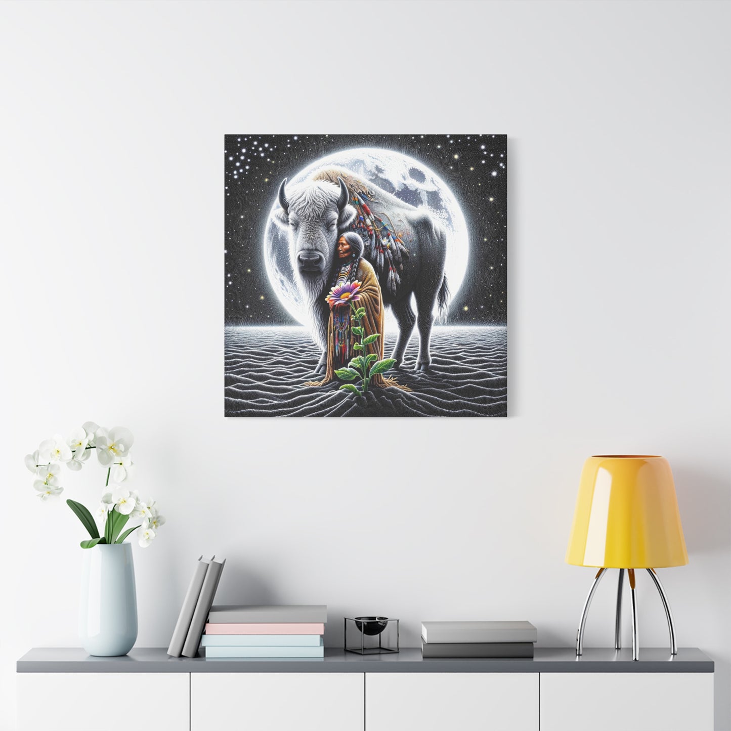 White Buffalo Calf Woman - Stretched Matte Canvas