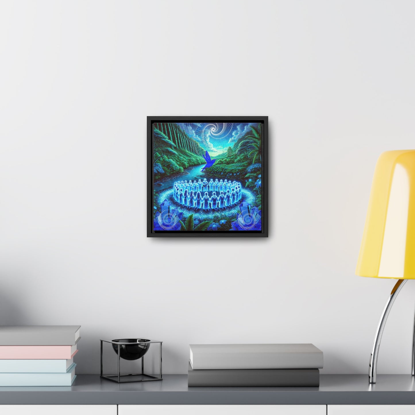 The Song of the Blue Hummingbird-Canvas Wrap