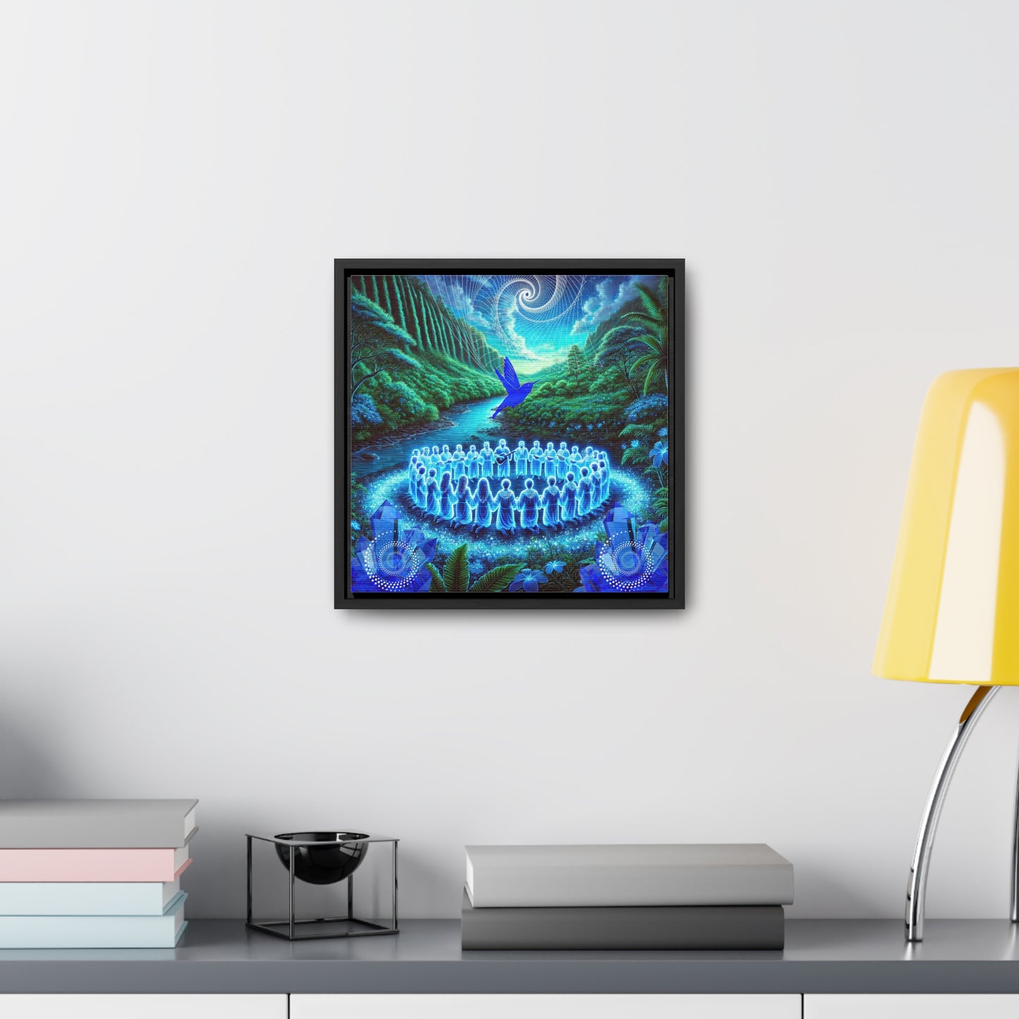 The Song of the Blue Hummingbird-Canvas Wrap