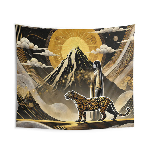 Golden Dream & Jaguar's Path- Indoor Wall Tapestry