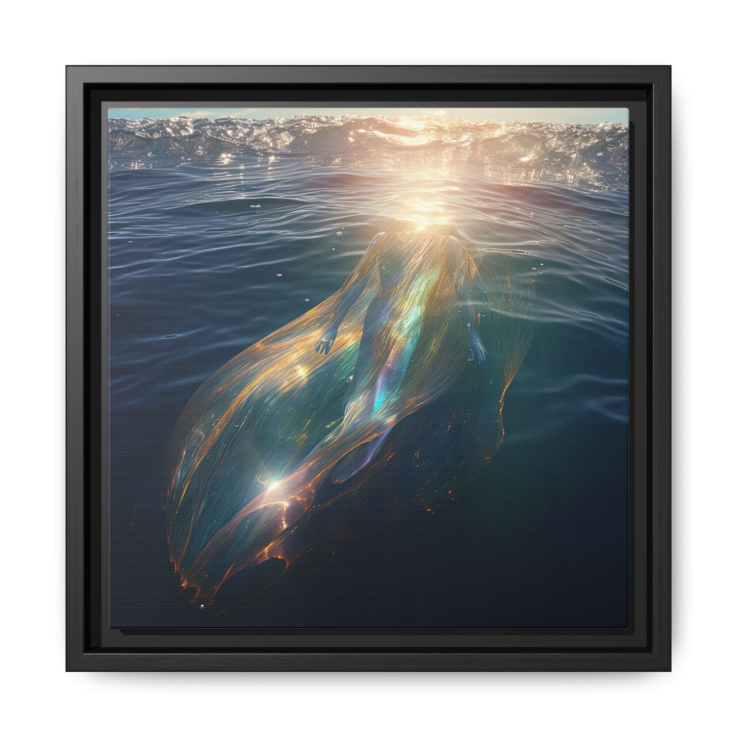 Water of Light-Framed Matte Canvas Print