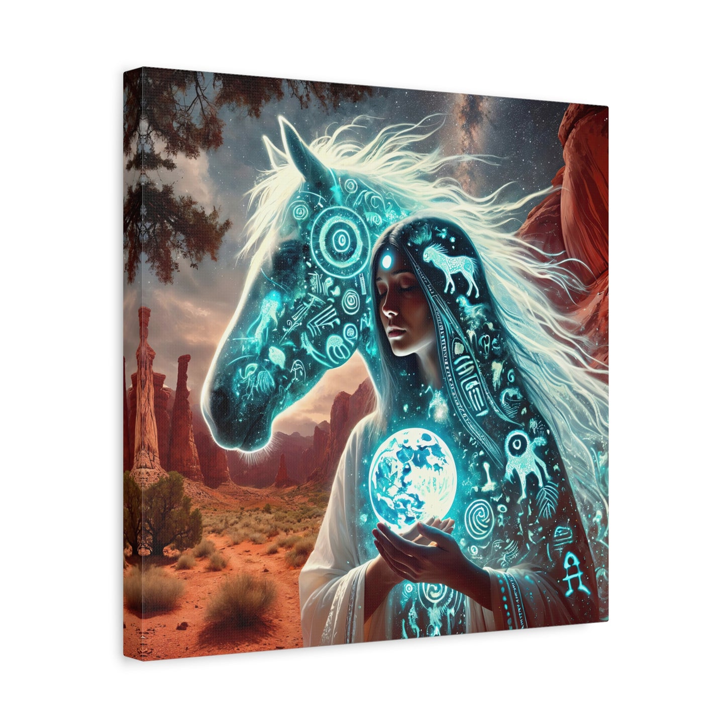 Sacred Star Horse-Matte Canvas Wall Art