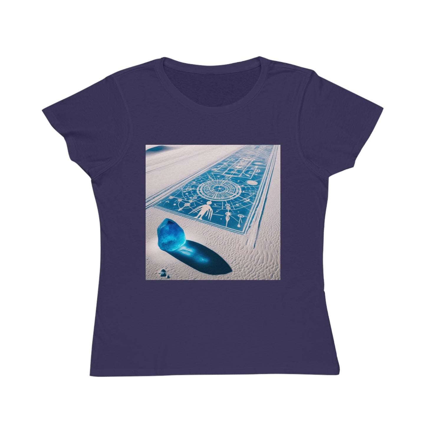 Mystical Sand Art Organic Women’s T-Shirt - Spiritual & Bohemian Vibe
